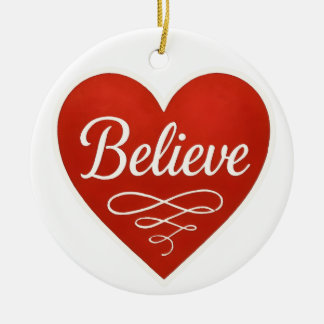 Believe Heart Julgransprydnad Keramik