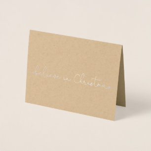 BELIEVE Helgdag Card Silver Folierat Kort