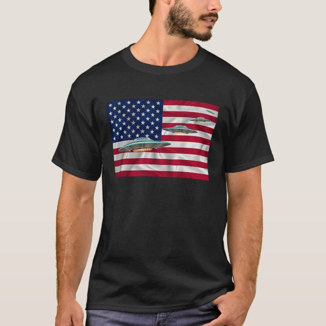 Believe in Aliens Cool USA Aliens New Look Outfit  T Shirt (Framsida)