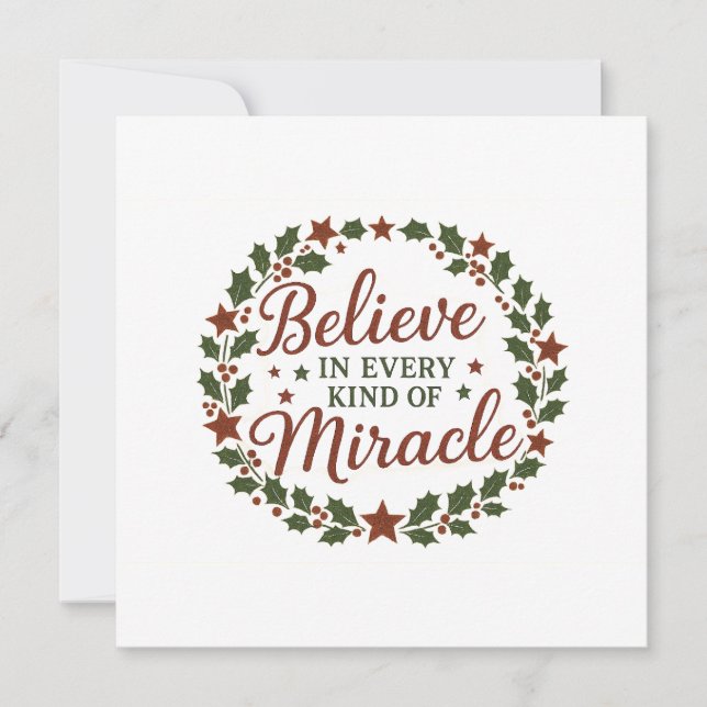 Believe in Every Kind of Miracle Kort (Framsida)