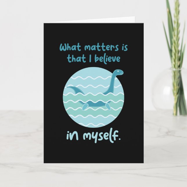 Believe In Myself Loch Ness Nessy Kort (Framsida)