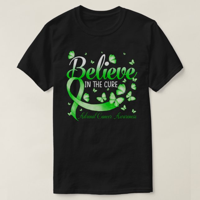 Believe In The Cure Adrenal Cancer Awareness Butte T Shirt (Design framsida)