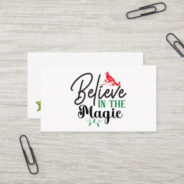 Believe in the Magic Business Card Visitkort (Fram/Back In Situ)