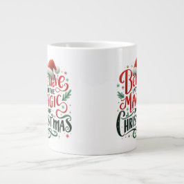 Believe in the magic of Christmas coffee lover Jumbo Mugg