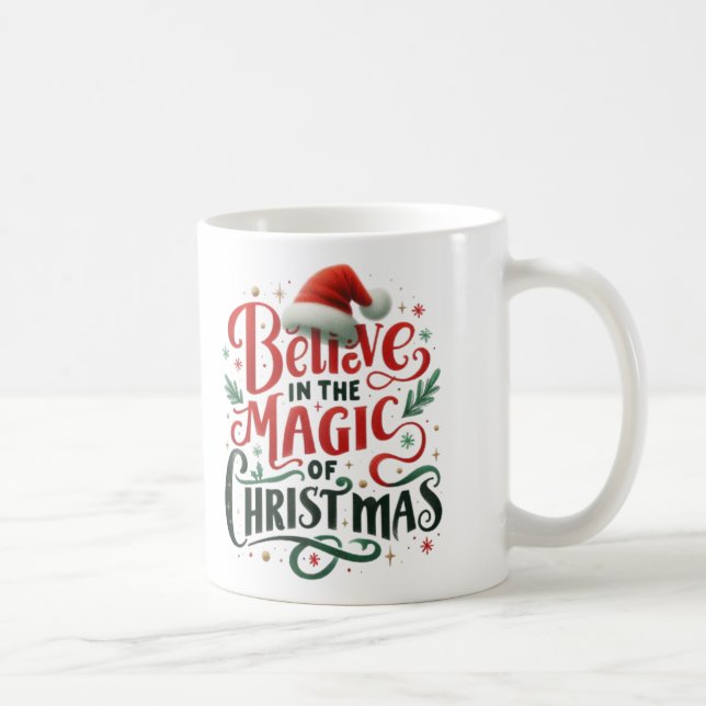 Believe in the magic of Christmas coffee lover  Kaffemugg (Höger)