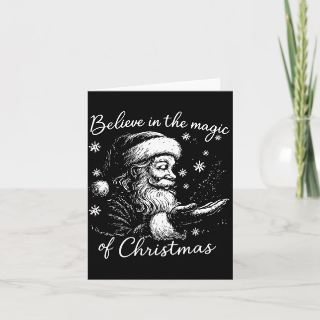 Believe In The Magic Of Christmas, Funny Christmas Kort (Framsida)