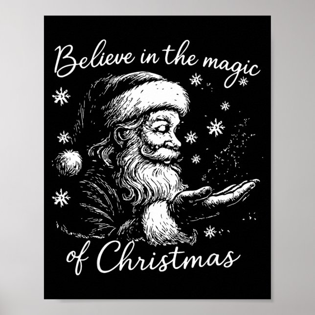 Believe In The Magic Of Christmas, Funny Christmas Poster (Framsidan)