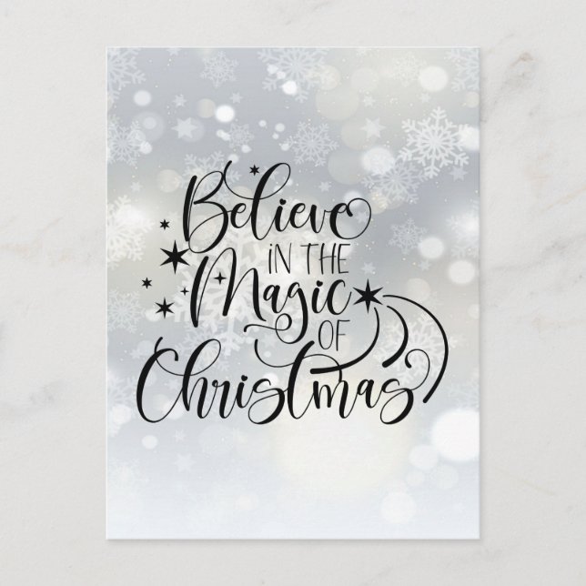 Believe In The Magic Of Christmas Vykort (Framsida)