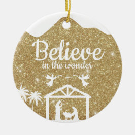 Believe in the wonder Manger Divine Passage ⛪️ 🎄 Julgransprydnad Keramik