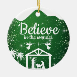 Believe in the wonder Manger Divine Passage ⛪️ 🎄 Julgransprydnad Keramik