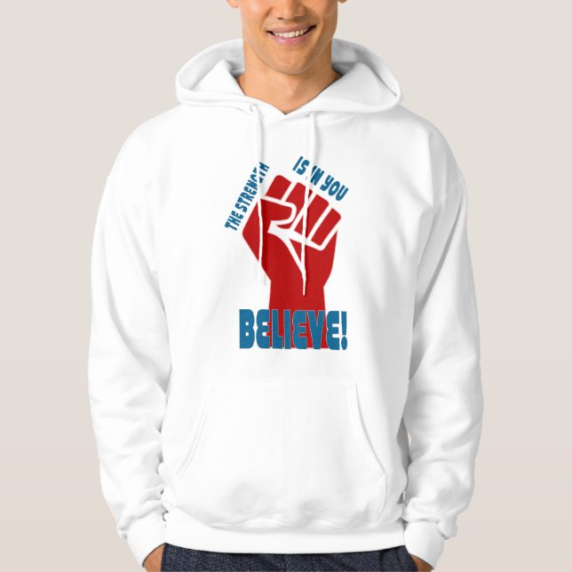 Believe in Workers Power Union Design Hoodie (Framsida)