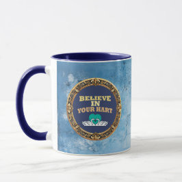 Believe in Your Hurt – Dark Blue Affirmation Mug Mugg