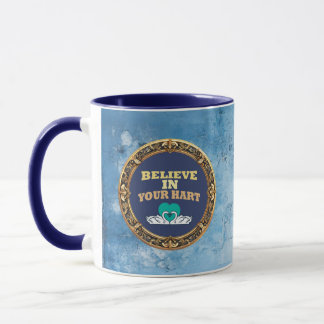 Believe in Your Hurt – Dark Blue Affirmation Mug Mugg