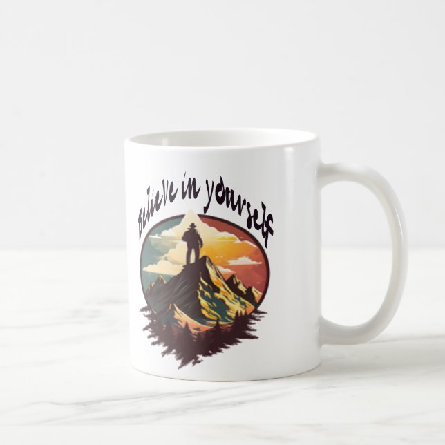 Believe in Yourself – Adventure Mountain Mug Kaffemugg (Höger)