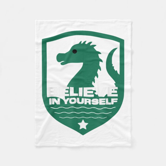Believe In Yourself Funny Motivational Loch Ness M Fleecefilt (Framsidan)