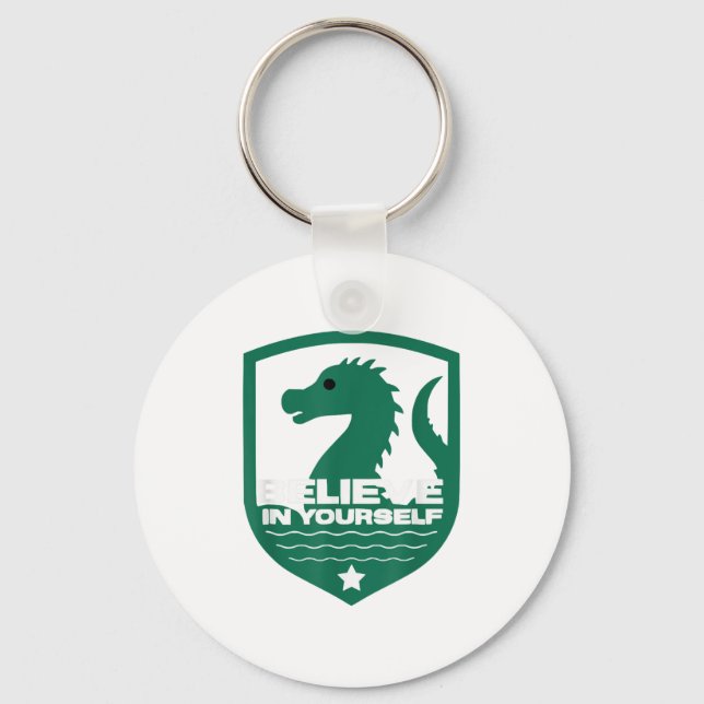 Believe In Yourself Funny Motivational Loch Ness M Nyckelring (Framsida)