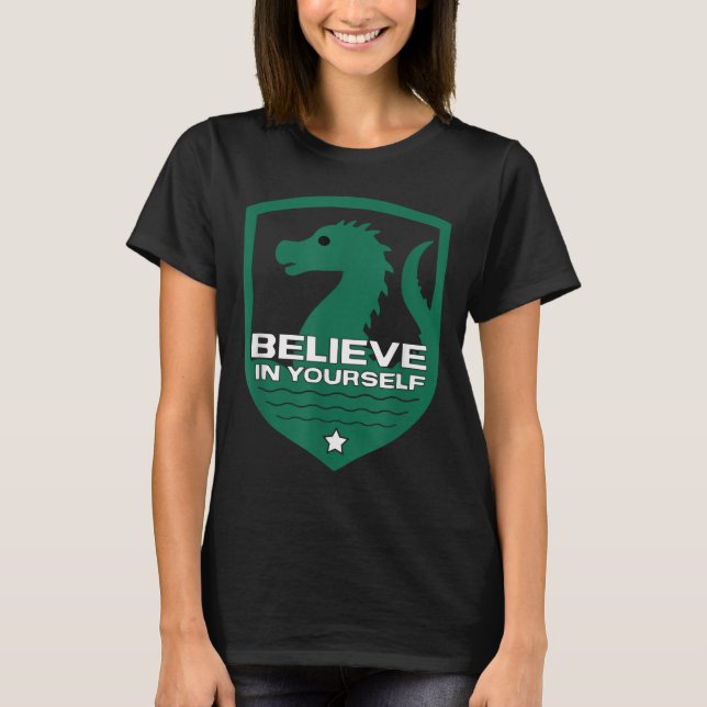 Believe In Yourself Funny Motivational Loch Ness M T Shirt (Framsida)