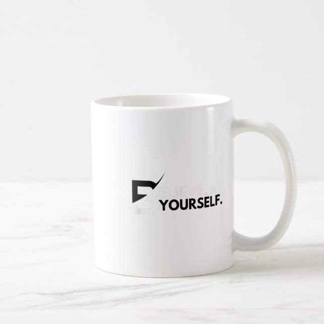 Believe In Yourself Sitive Message Motivational Me Kaffemugg (Höger)