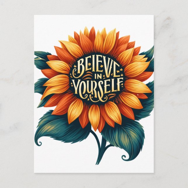 Believe in yourself vykort (Framsida)