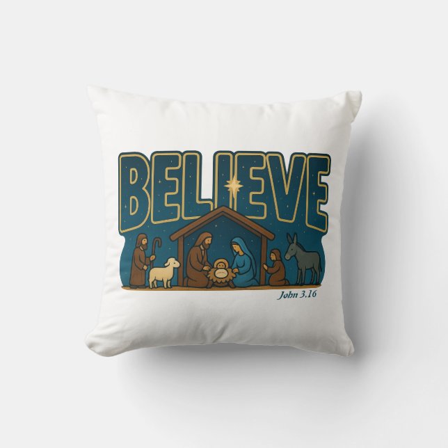 Believe Nativity Kudde (Framsida)