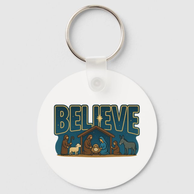 Believe Nativity Nyckelring (Framsida)