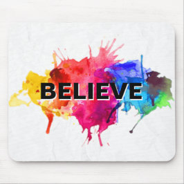 BELIEVE Paint Stänk Abstrakt Musmatta
