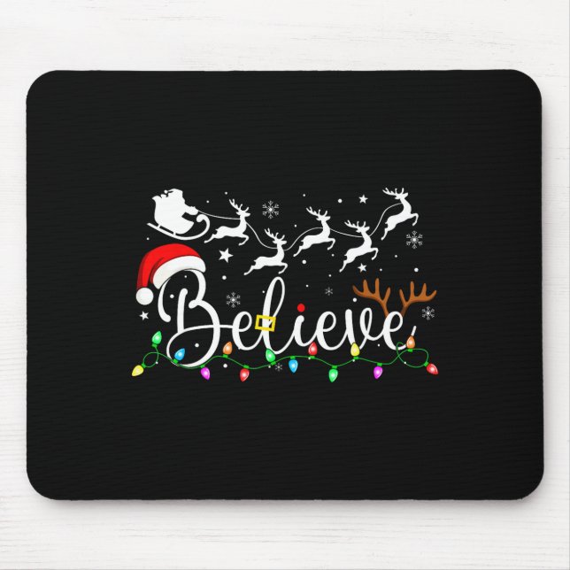 Believe Santa Claus Believe Christmas Matching Paj Musmatta (Framsidan)