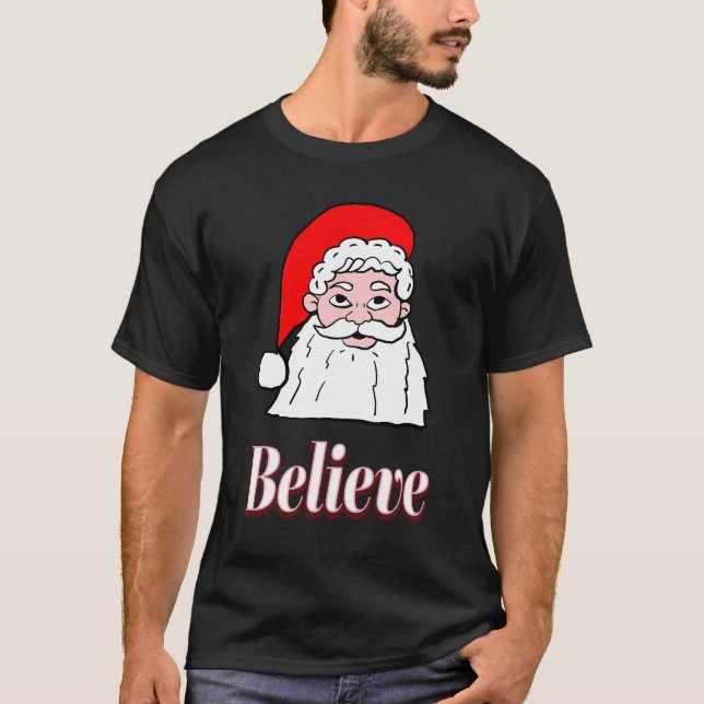 Believe Santa T Shirt (Framsida)