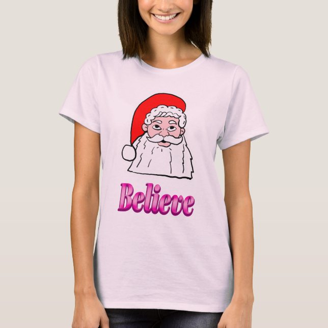 Believe Santa T-Shirt (Framsida)