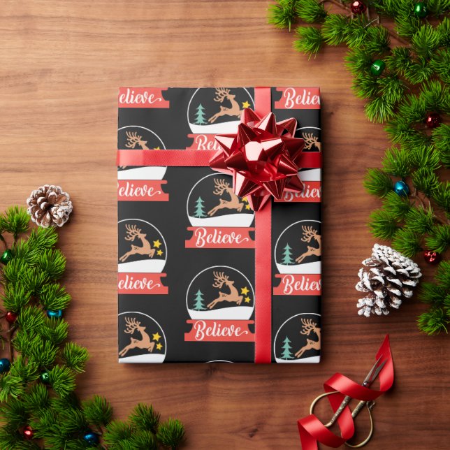 Believe Snowglobe Presentpapper (Julgåva)