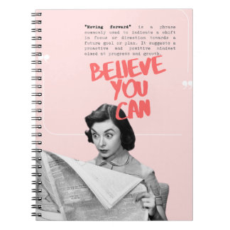 Believe You Can Pink Notebook Anteckningsbok
