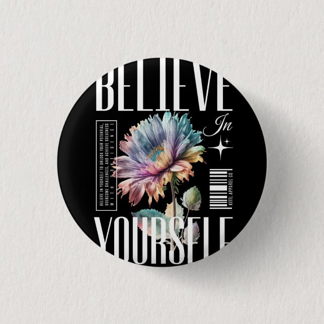 Believe your self Logo design Knapp (Framsida)