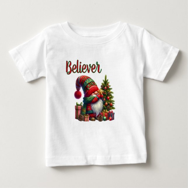 Believer In Santa Claus T Shirt (Framsida)