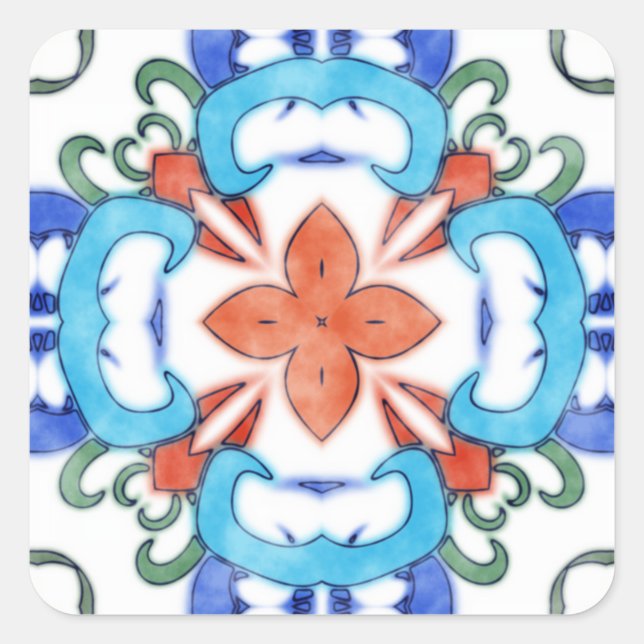 Belinda Fyrkantigt Klistermärke (Framsida)