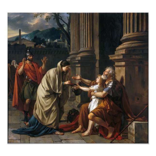 Belisarius av Jacques Louis David Fototryck (Framsidan)