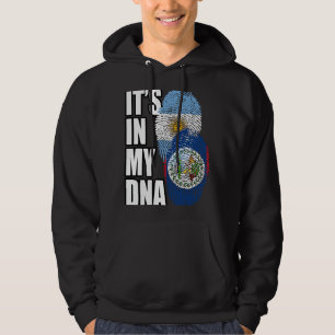 Belizansk och argentinsk blandning av DNA-Flagga Hoodie