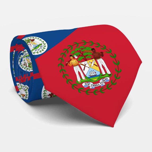 Belizanska Flagga och Jackat av Arm, Belize Slips (Rullad)