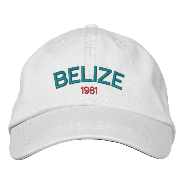 Belize 1981 Embroized Hat Broderad Keps (Framsida)