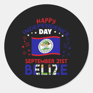 Belize 43:e Independence day Belize-Pridet Runt Klistermärke