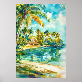 Belize akvarellaffisch Akvarell 2 Poster