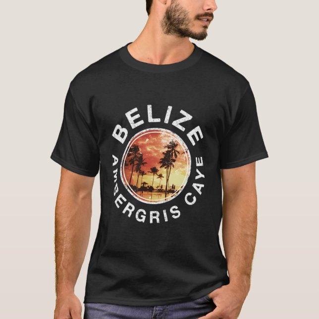 Belize Ambergris Caye T Shirt (Framsida)