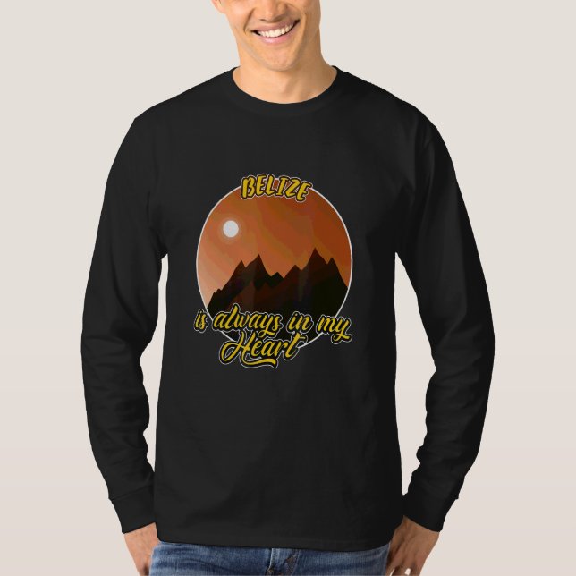 Belize Är Alltid I Mitt Hjärta T Shirt (Framsida)