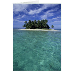 Belize, barriärrev, Namnlös ö eller cay. Hälsningskort