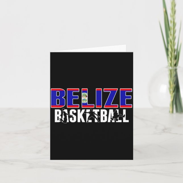Belize Basebollfans Tröja Belizeflaggans Slam Dunk Kort (Framsida)