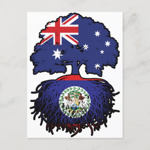 Belize Belizean Australien Australien Träd Roots Vykort