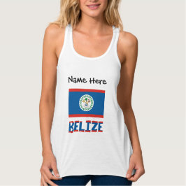 Belize Belizean Flagga Personlig Linne Med Racerback