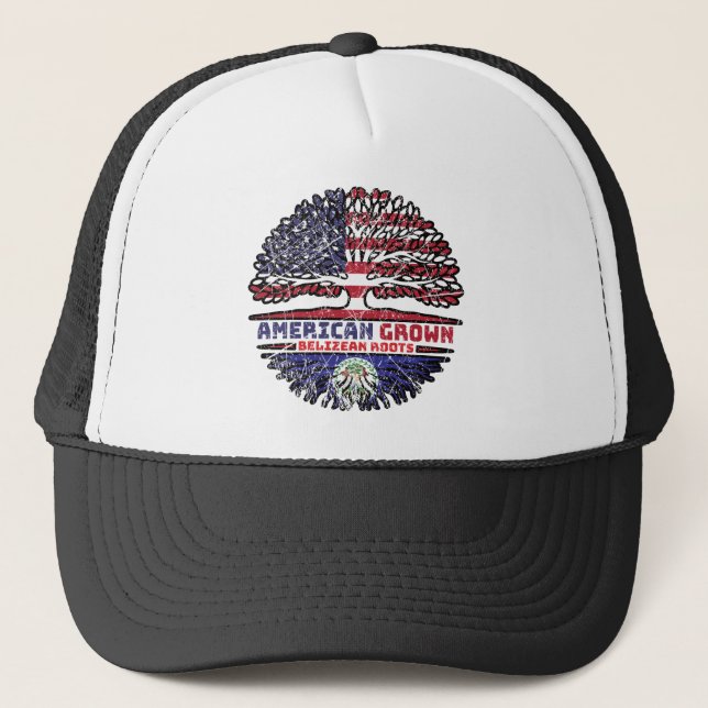 Belize Belizean USA USA Förenta Stater Träd Keps (Framsida)