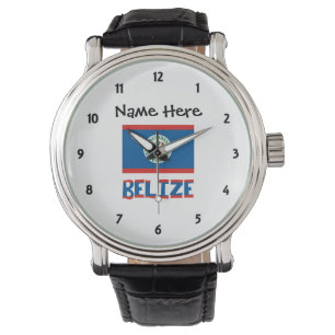 Belize Belizeansk Flagga Personlig Armbandsur