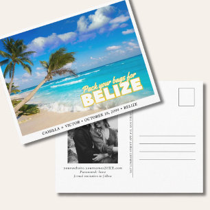 Belize Bröllop Island Spara vykortet för datum Vykort