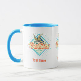 Belize Caribbean Retro Turtle Vintage Souvenir Mugg